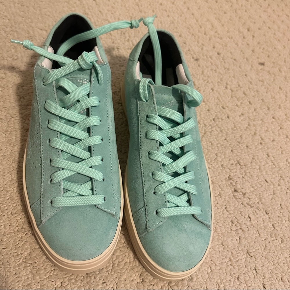 P448 Women's Turquoise Suede Sneakers